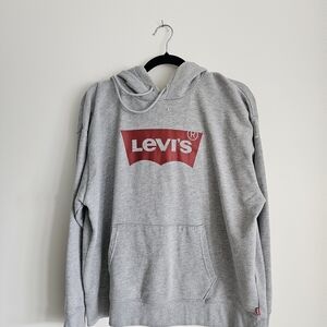 Levi's Gray Hoodie with Red Logo